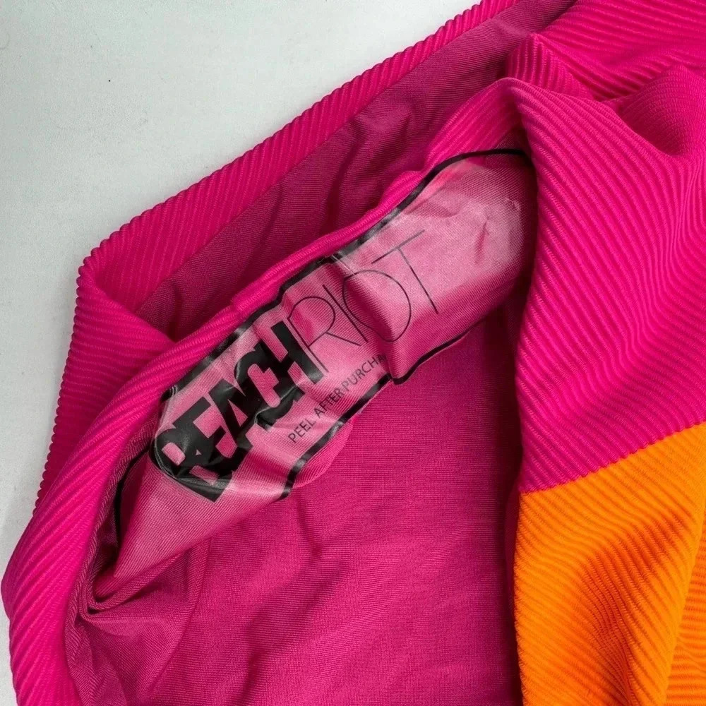 Beach Riot Joyce One Piece Neon Sunset Colorblock XS B383 - Picture 5 of 6